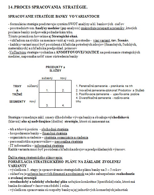 Banková Stratégia / Vypracované Otázky / Zadania-seminarky.sk